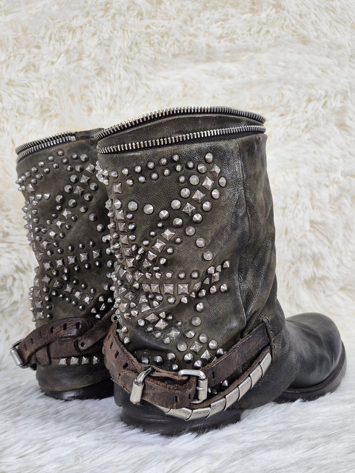 A.S.98 Studded Leather Boots