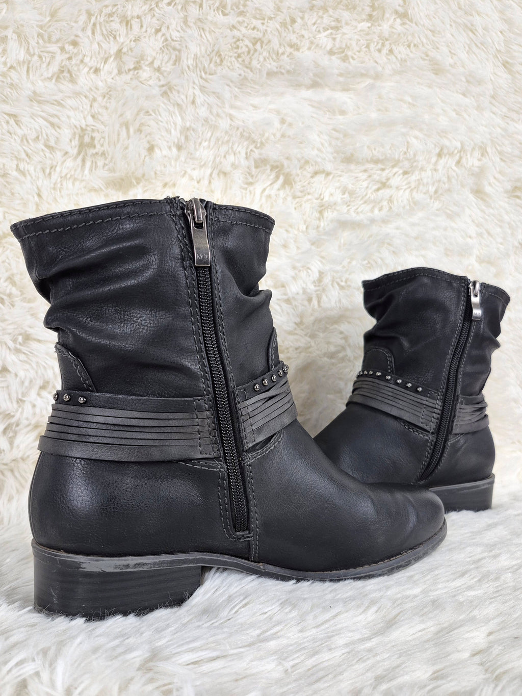 Italian Silver Charmed Leather Boots