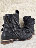 A.S.98 Studded Flap Leather Boots