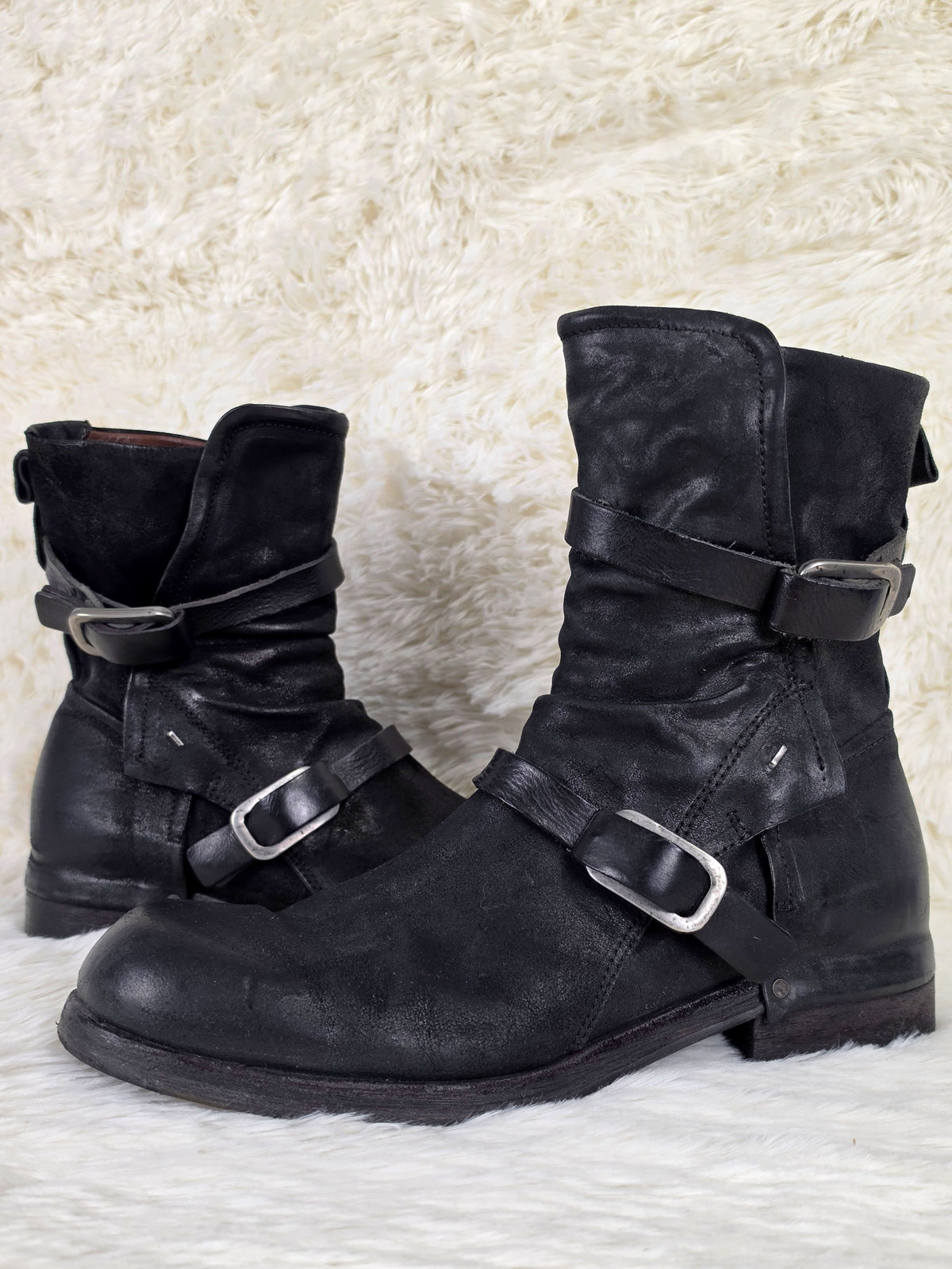 A.S.98 Double Belt Leather Boots