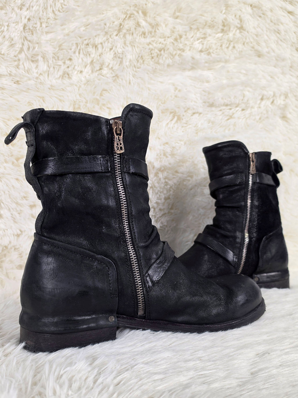 A.S.98 Double Belt Leather Boots