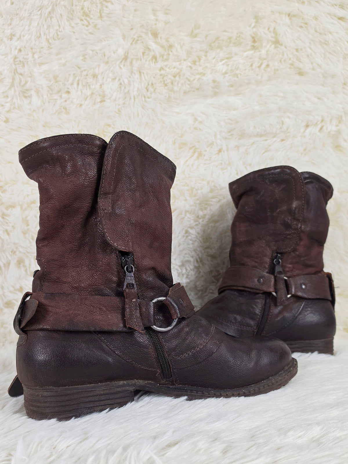 A.S.98 Double Button Flap Leather Boots