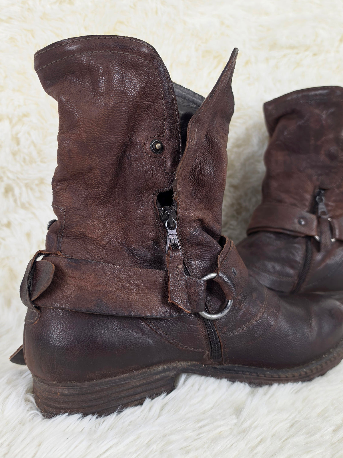 A.S.98 Double Button Flap Leather Boots
