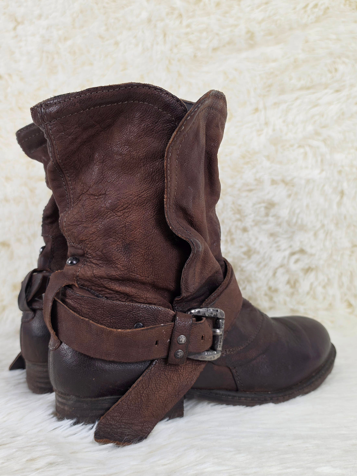 A.S.98 Double Button Flap Leather Boots