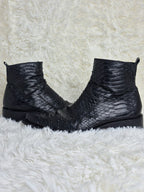 Italian Black Python Boots