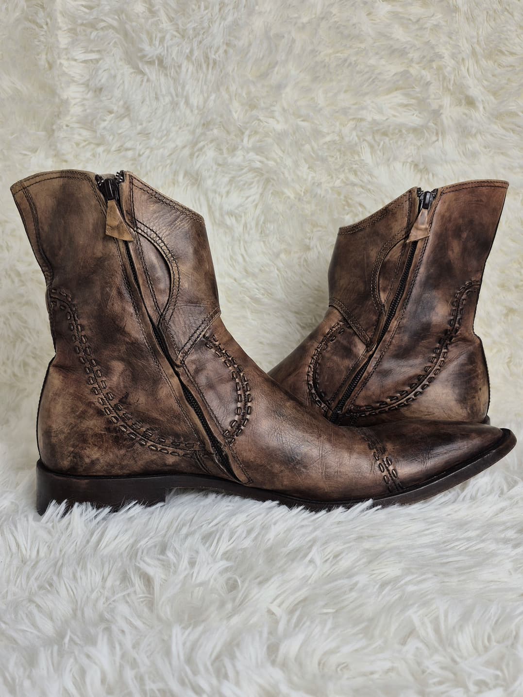 Damy Buckled Leather Boots