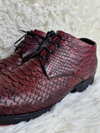 Lucaroni Deep Red Python Boots