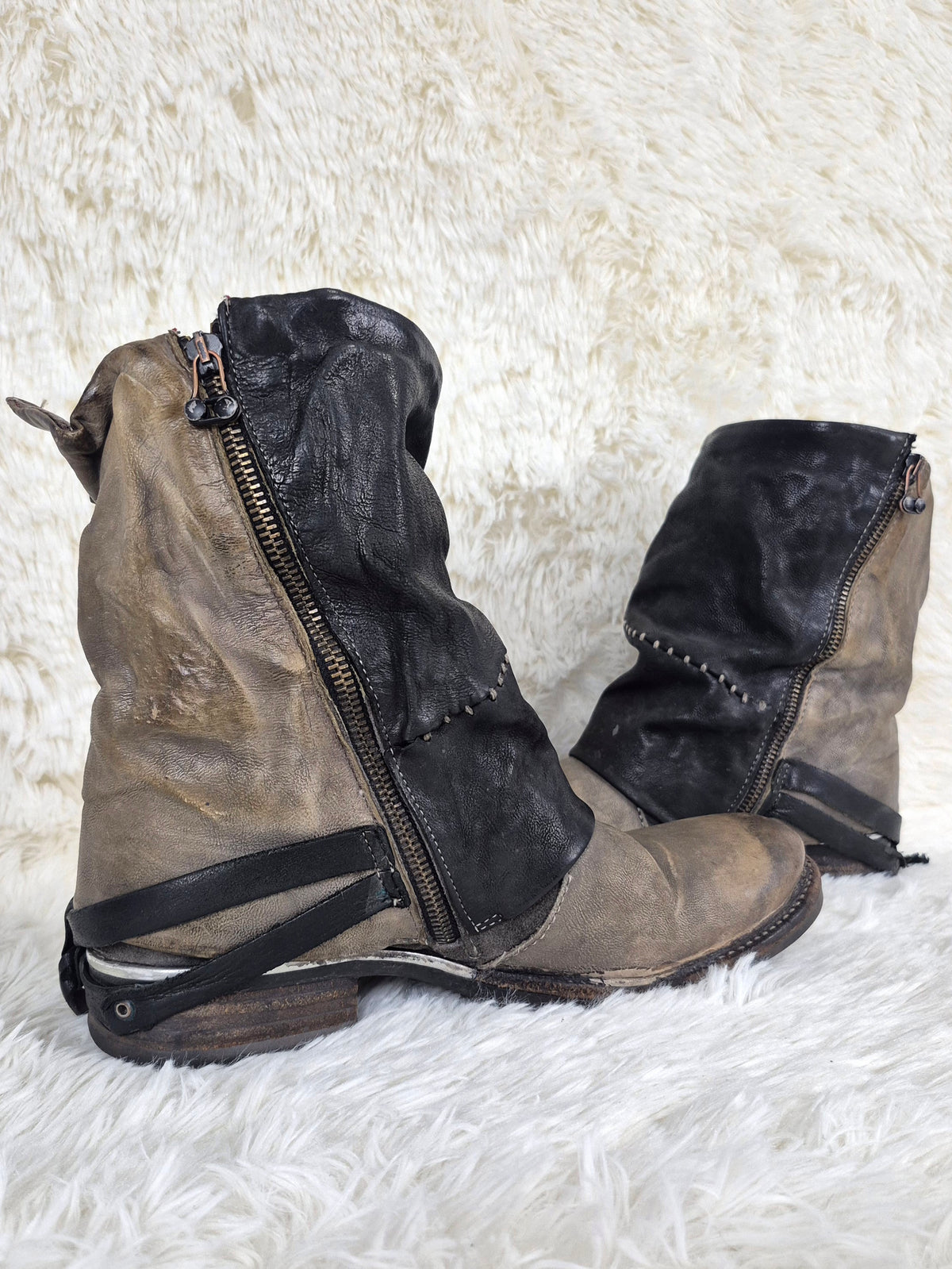 A.S.98 Hooded Leather Boots