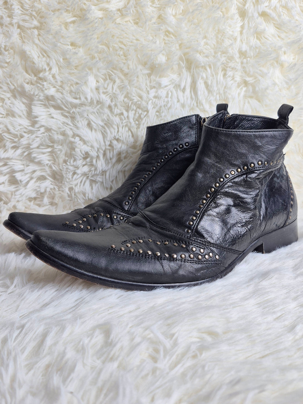 Roberto Cavalli Studded Leather Boots