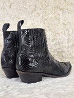 Italian Black Python Boots