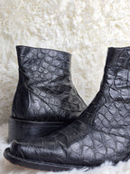 Italian Embossed Python Boots