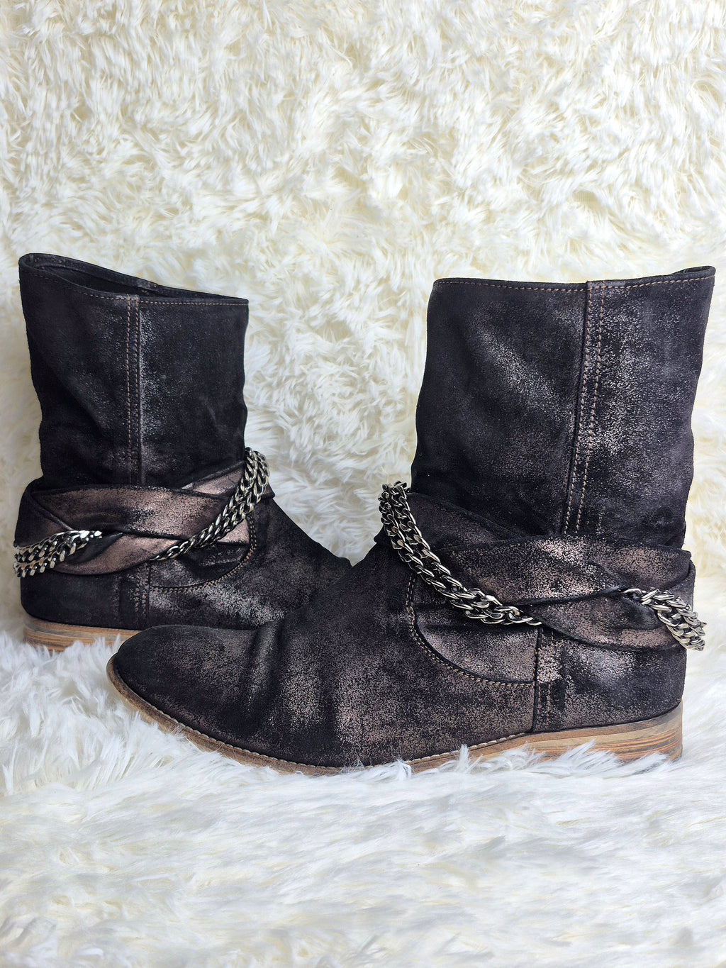 Roberto D'Angelo Chained Leather Boots