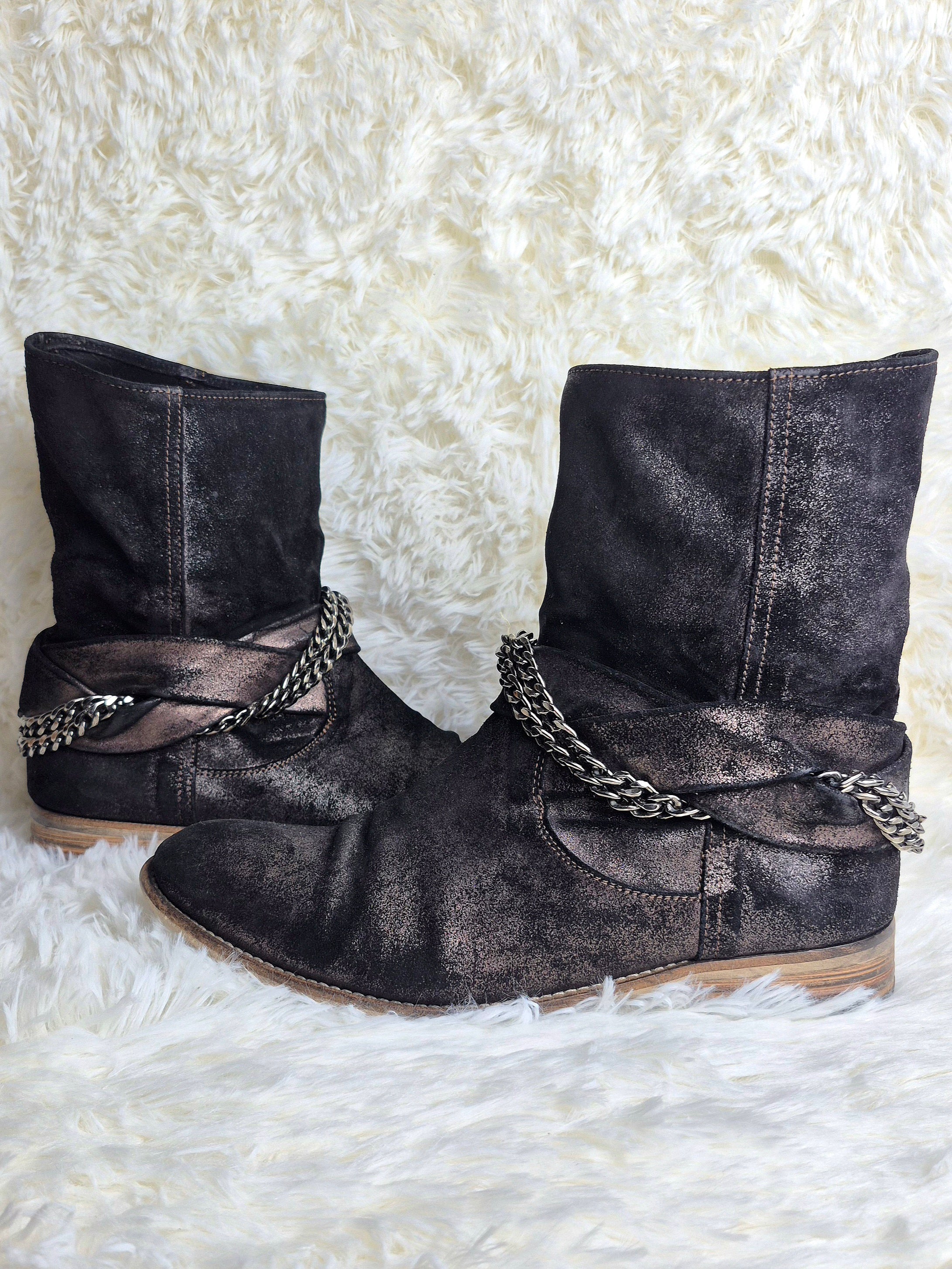 Roberto D'Angelo Chained Leather Boots