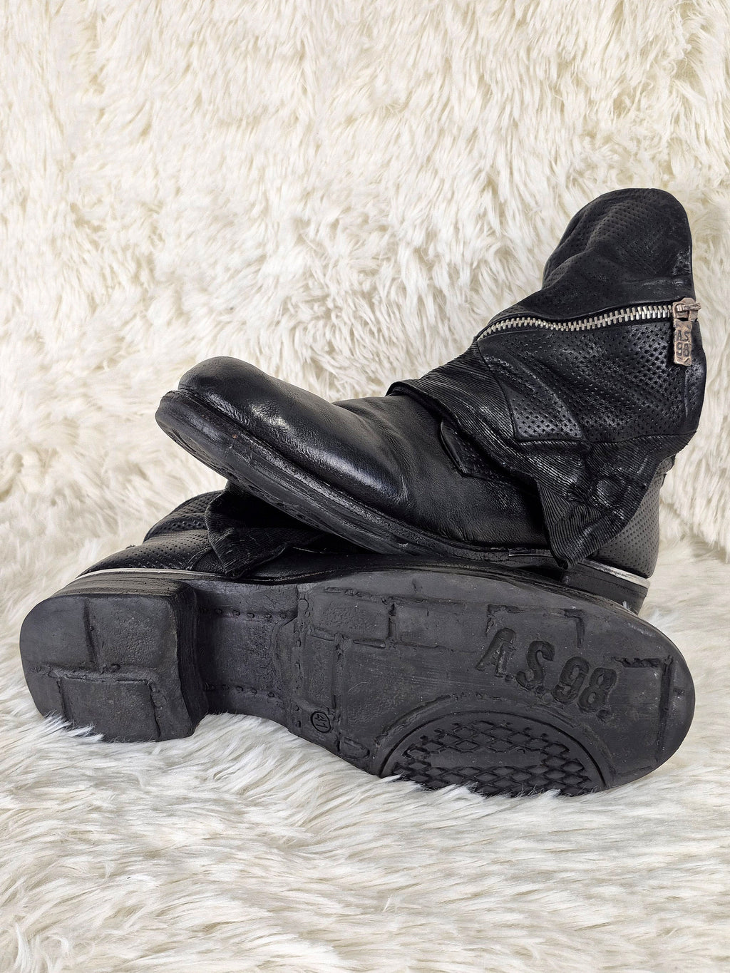 A.S 98 Distressed Flap Boots
