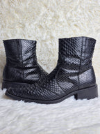 Italian Black Python Boots