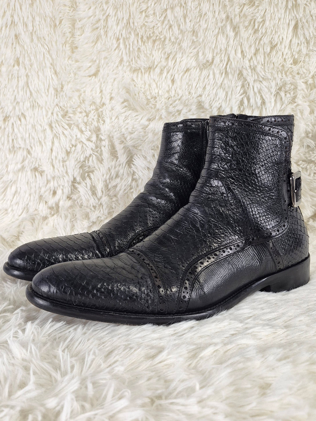 Italian Multi-Panel Python Boots