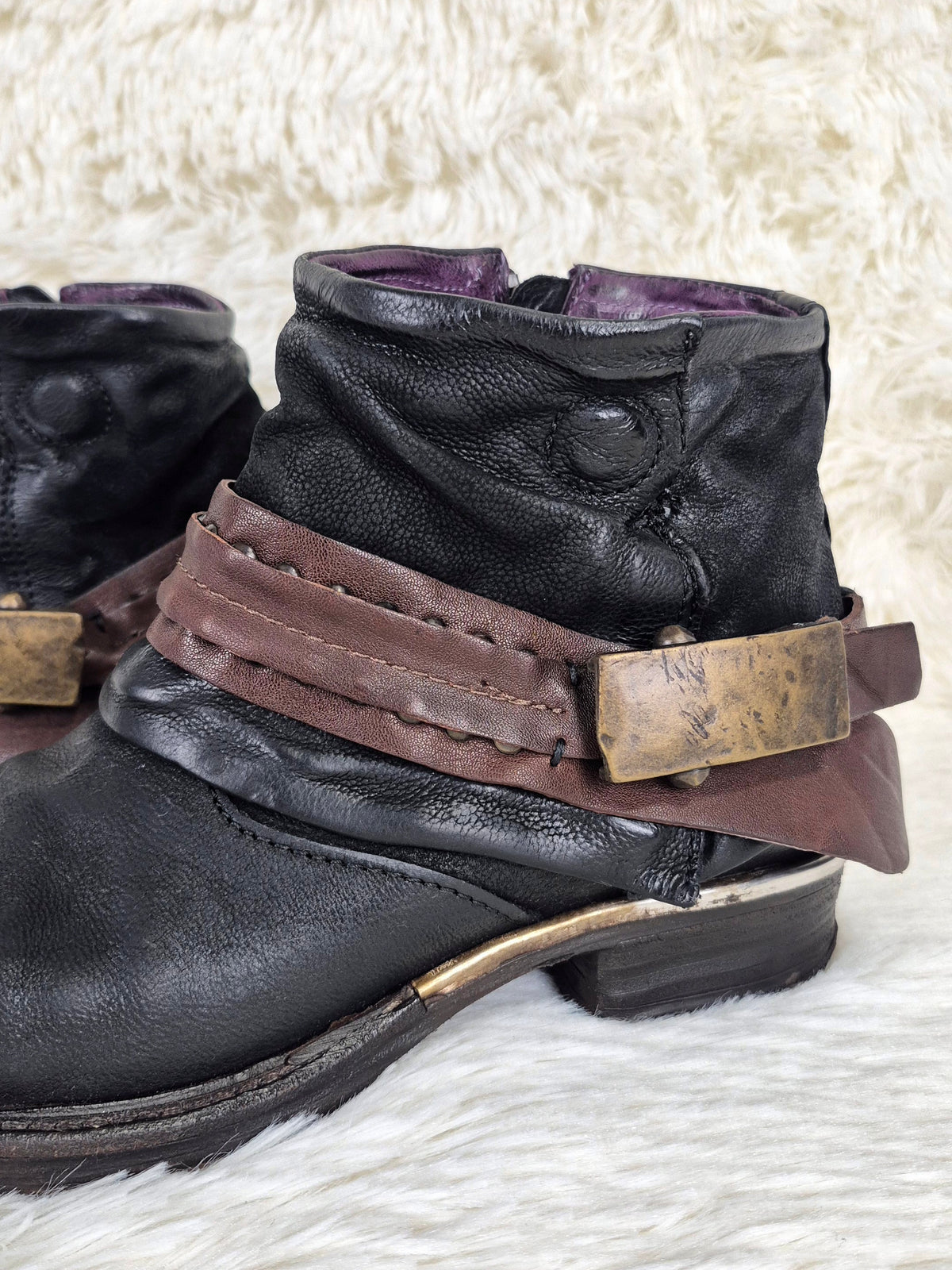 A.S.98 Buckled Cowboy Boots