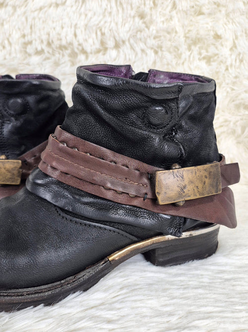 A.S.98 Buckled Cowboy Boots