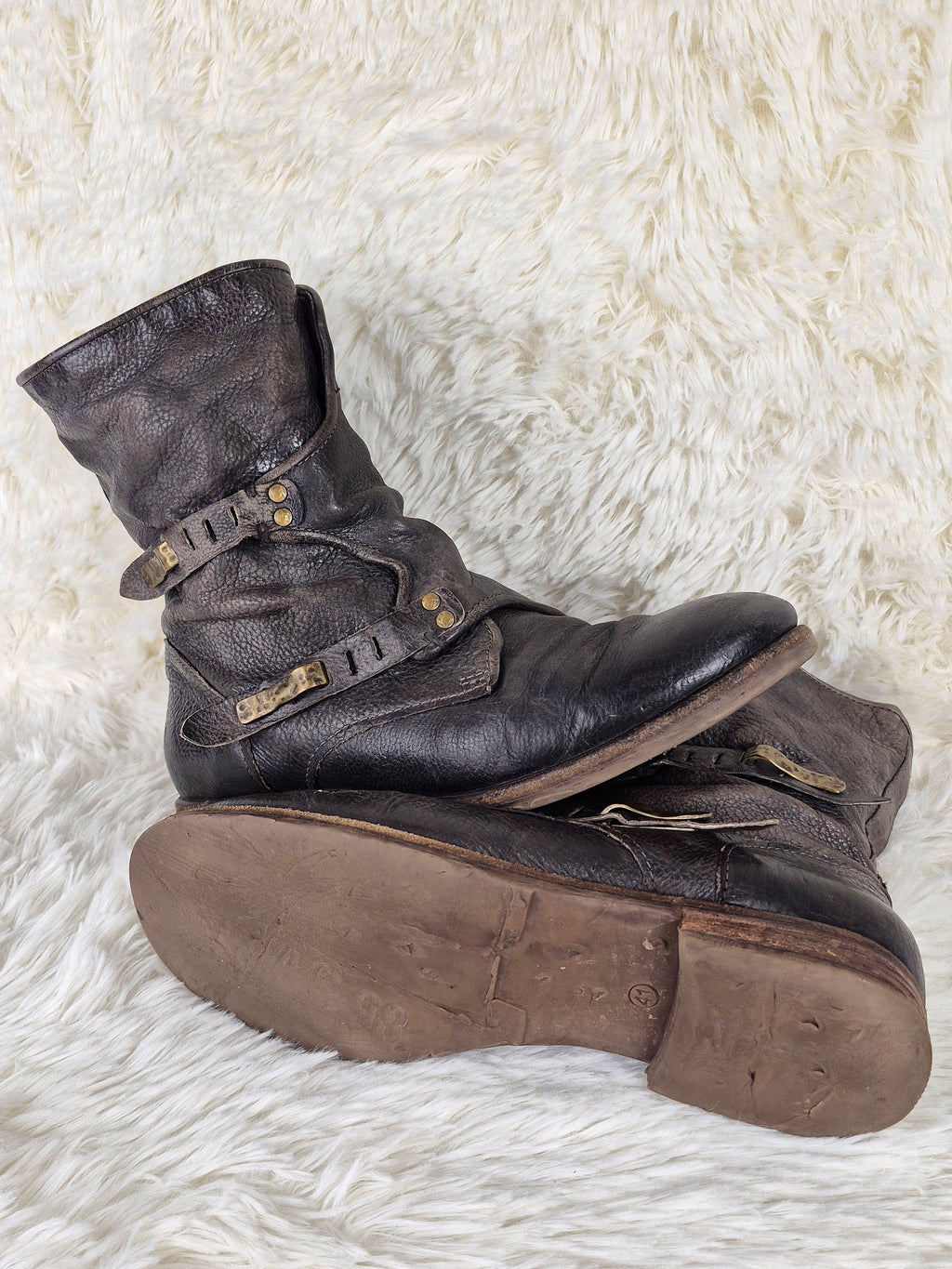 A.S 98 Weathered Flap Boots