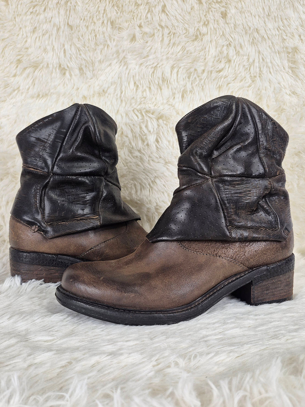 A.S.98 Earthy Leather-Wrapped Boots