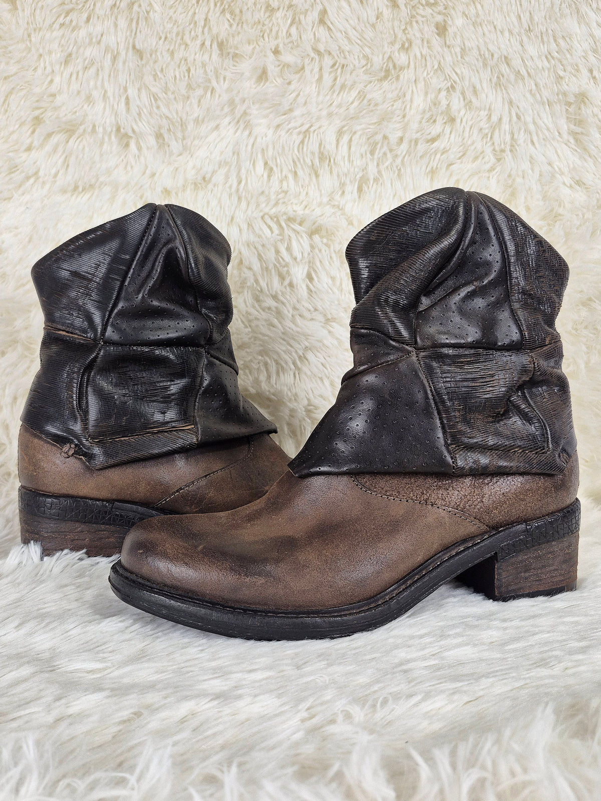 A.S.98 Earthy Leather-Wrapped Boots