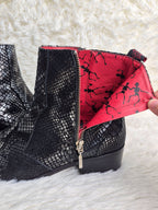 Jeffery West Silver Snakeskin Boots