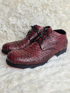 Lucaroni Deep Red Python Boots