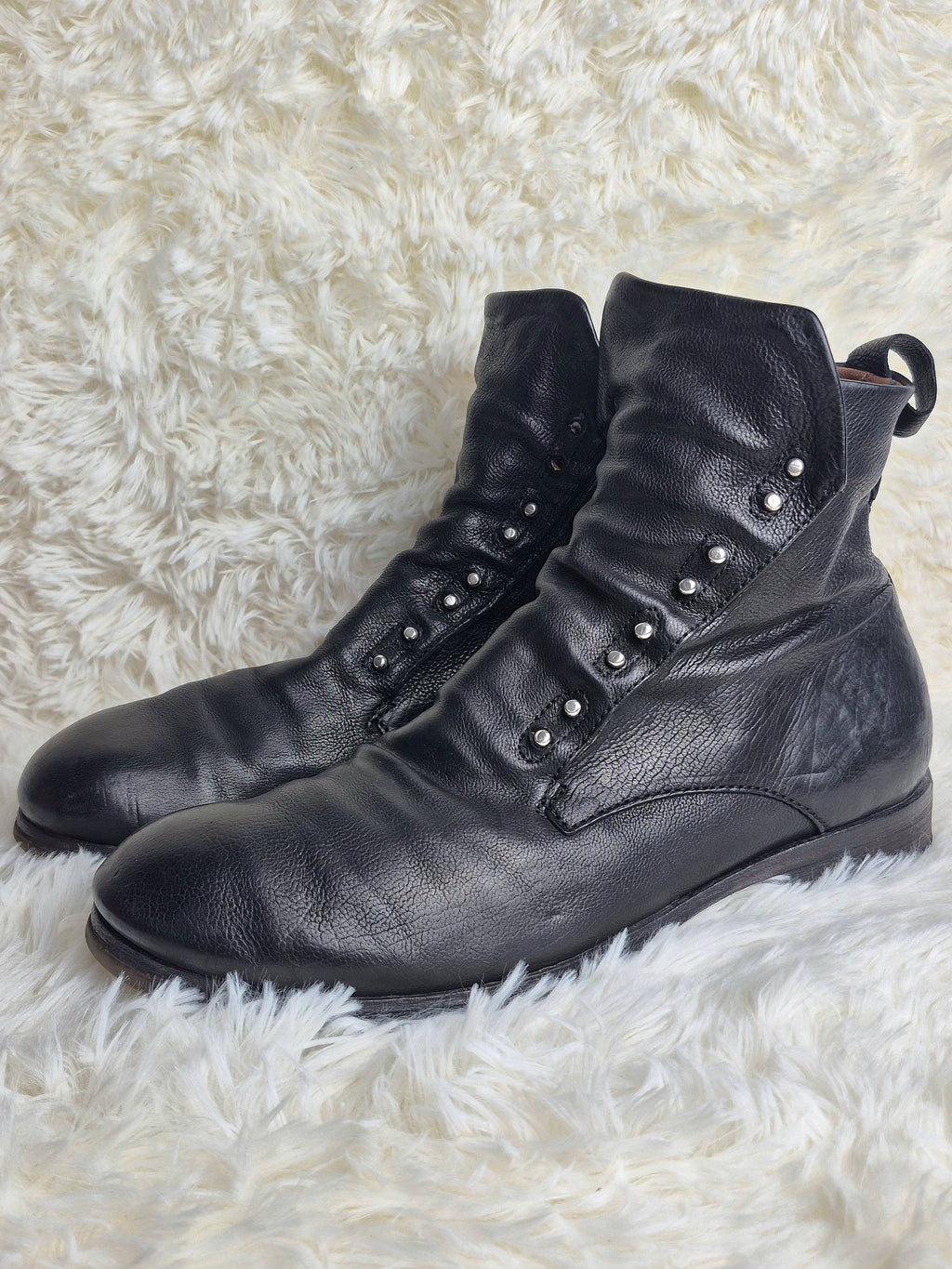 A.S 98 Leather Studded Flap Boots