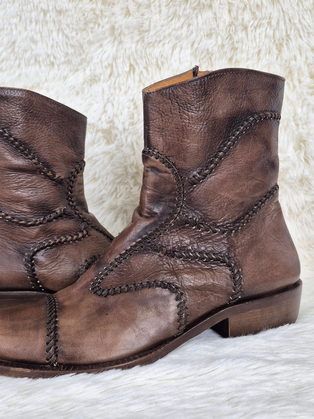 Italian Braided Stitch Boots
