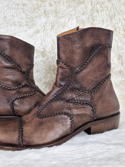 Italian Braided Stitch Boots