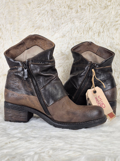 A.S.98 Earthy Leather-Wrapped Boots