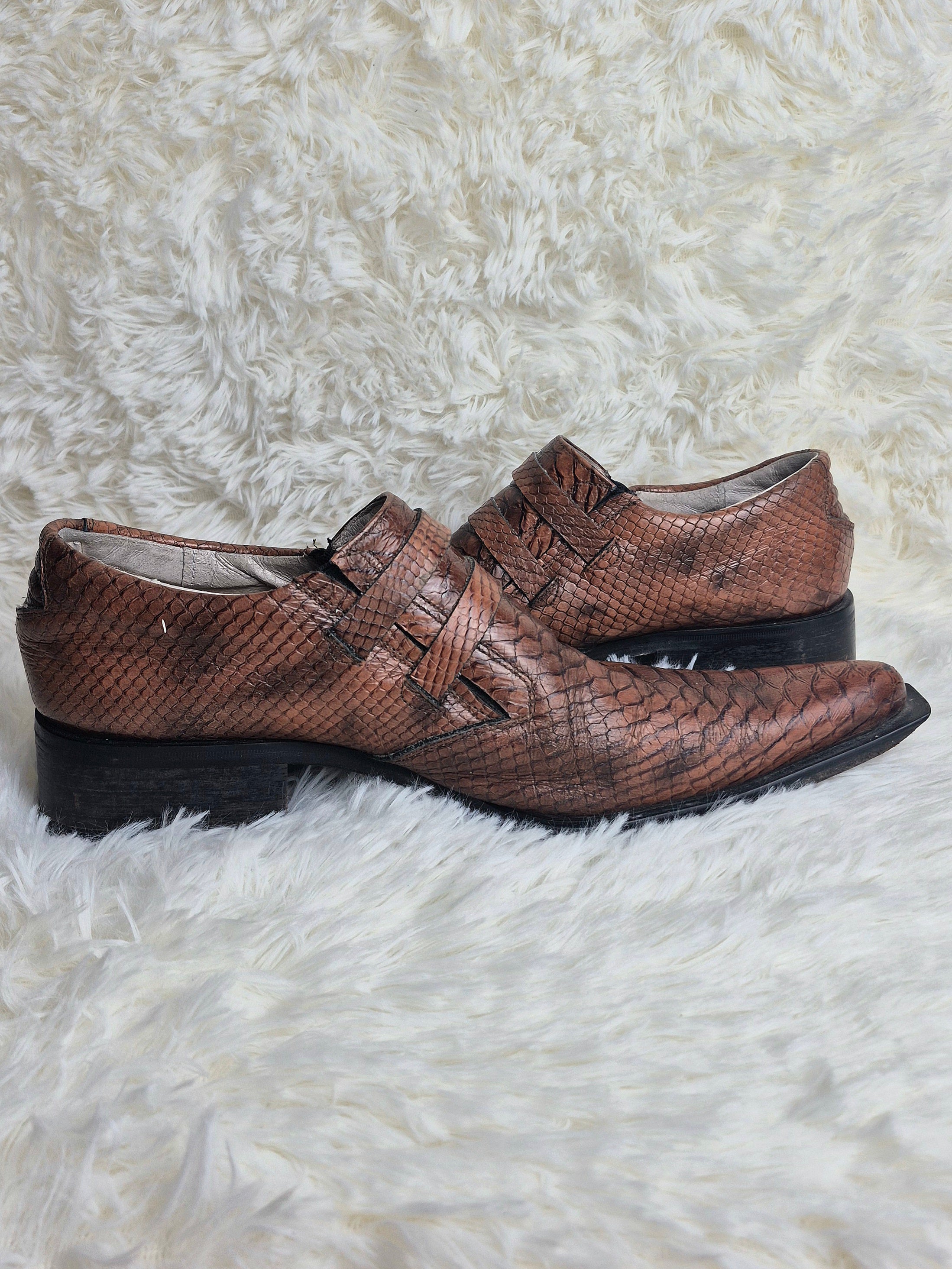 New Rock Snakeskin Low Boots