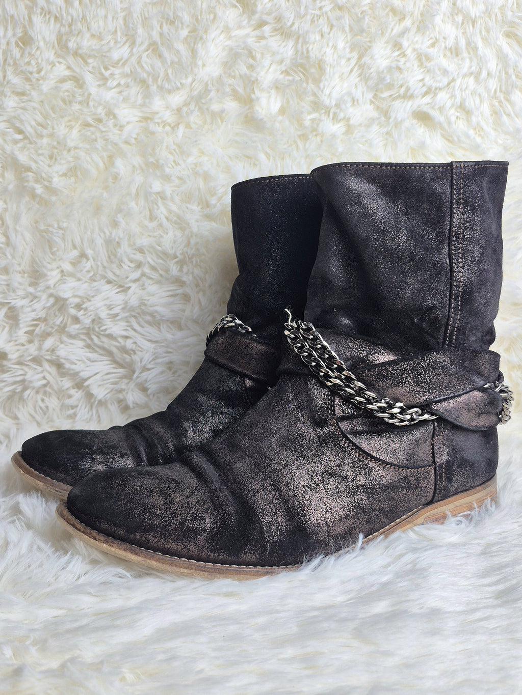 Roberto D'Angelo Chained Leather Boots