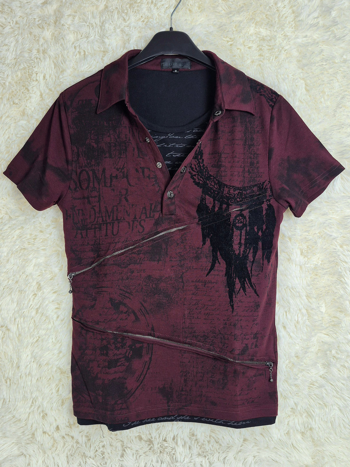 In The Attic Double Zipper Polo
