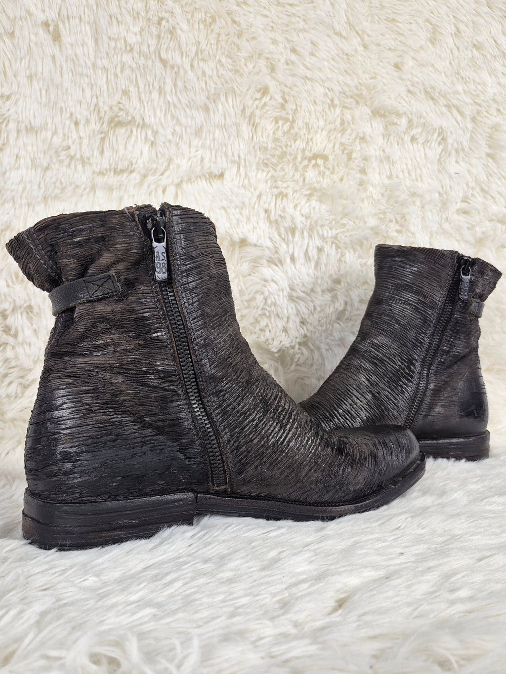 A.S.98 "Scratched" Leather Boots
