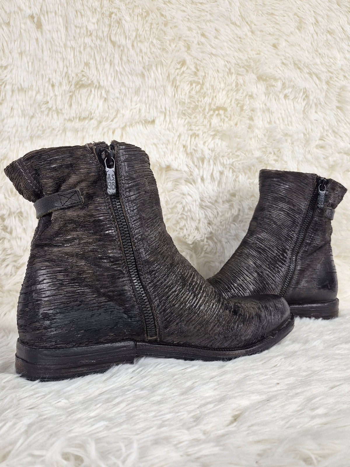 A.S.98 "Scratched" Leather Boots