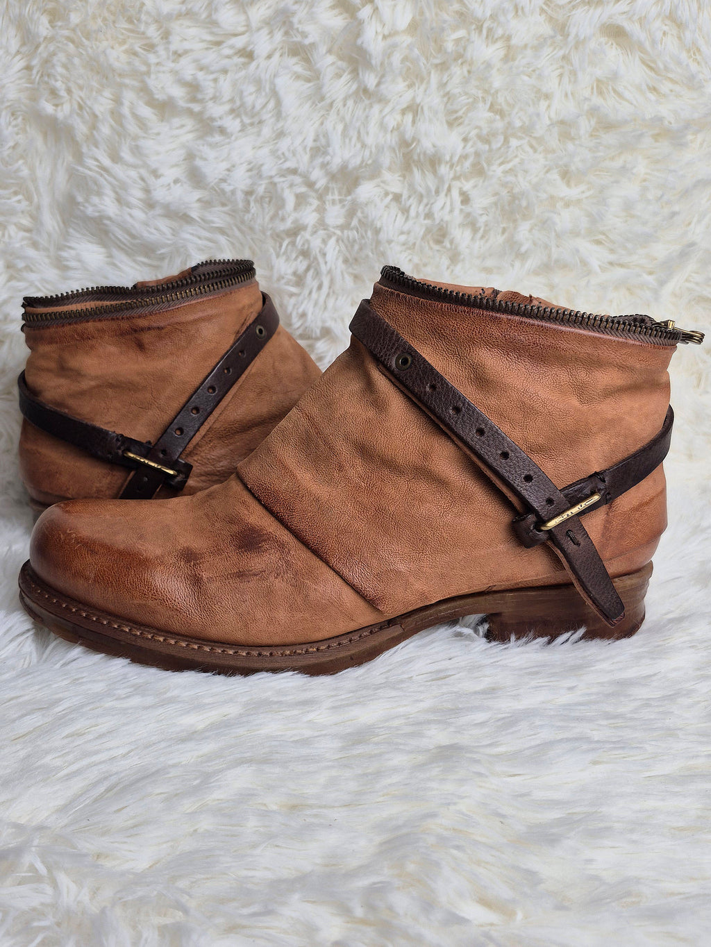 A.S 98 Leather Flap Boots