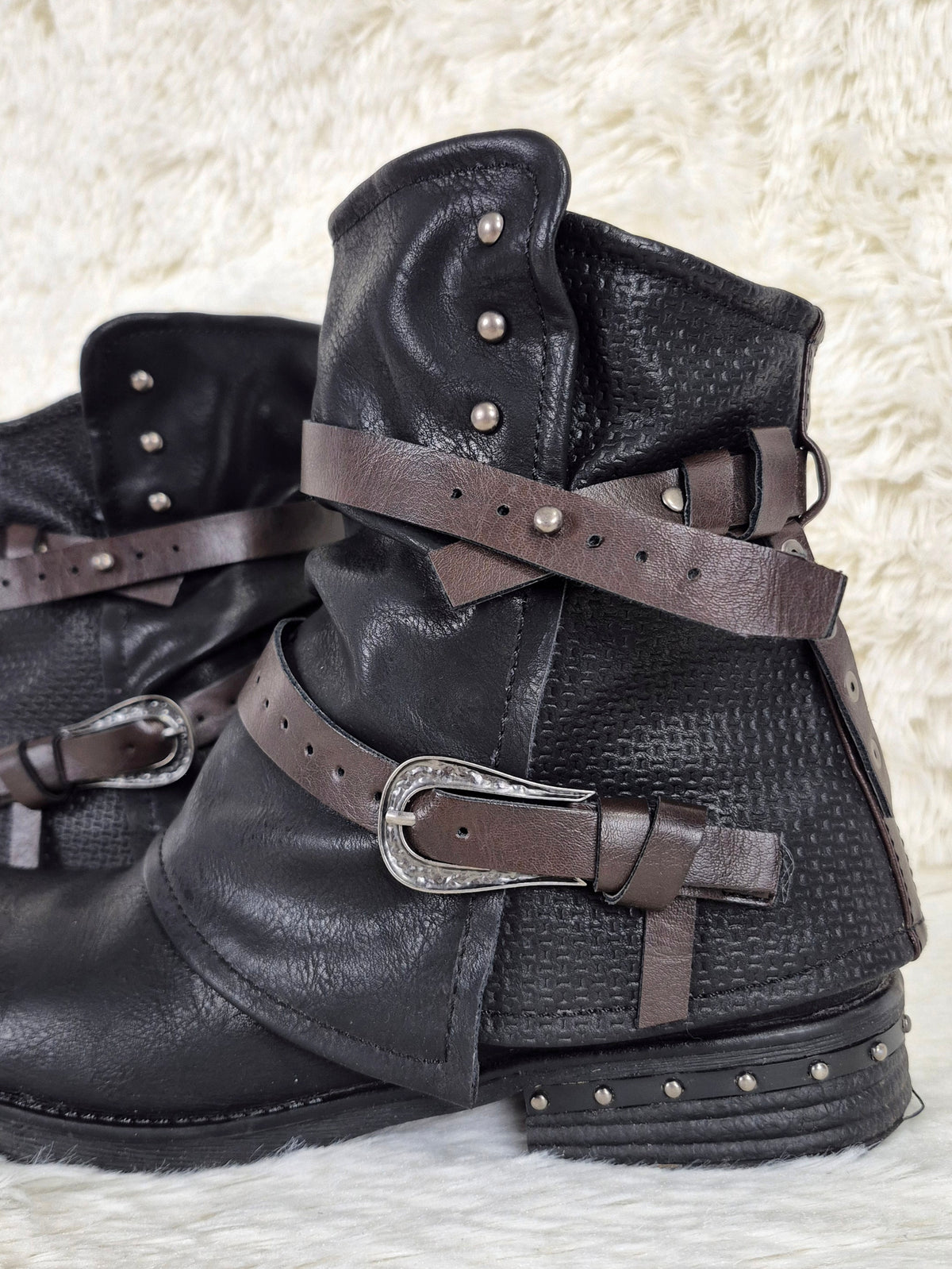 Charmed Black Leather Boots