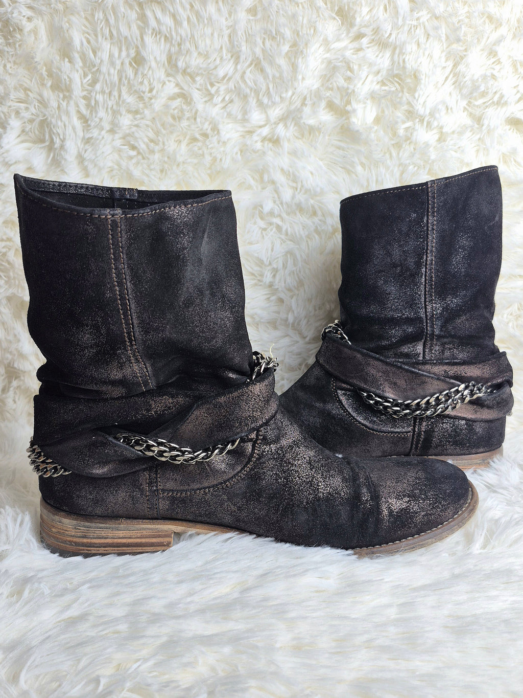 Roberto D'Angelo Chained Leather Boots
