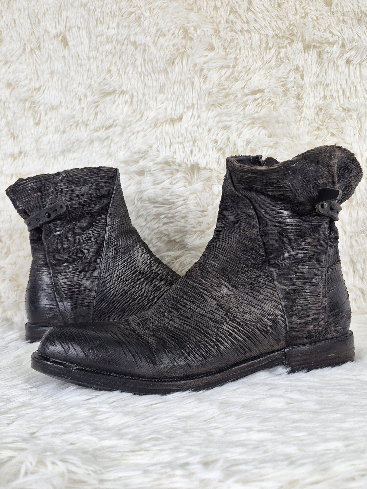 A.S.98 "Scratched" Leather Boots