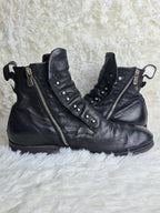 A.S 98 Leather Studded Flap Boots