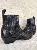 Italian Black Python Boots