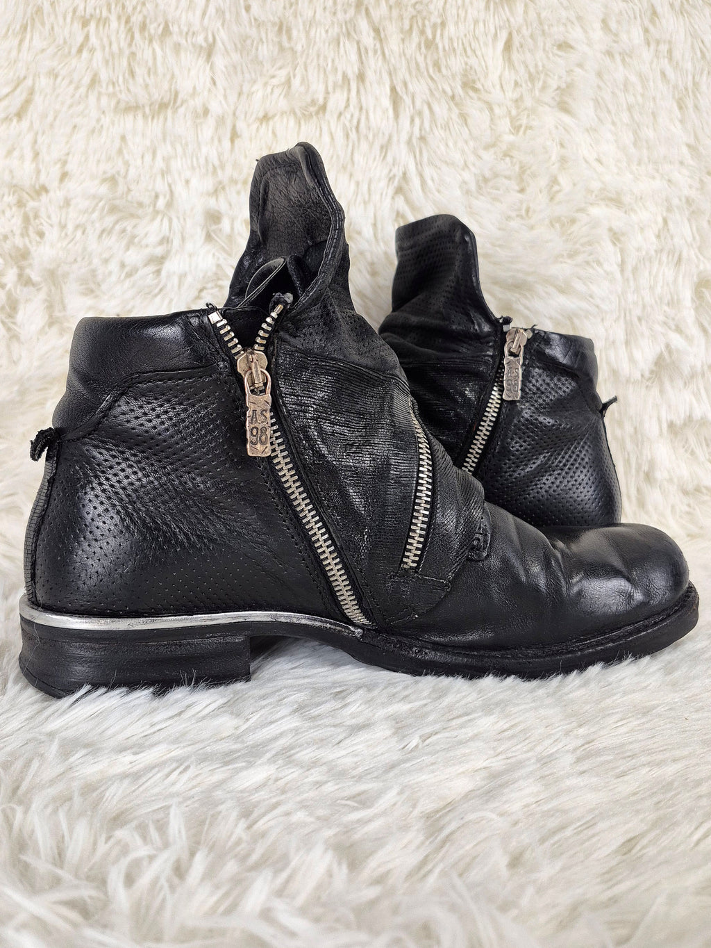 A.S 98 Distressed Flap Boots