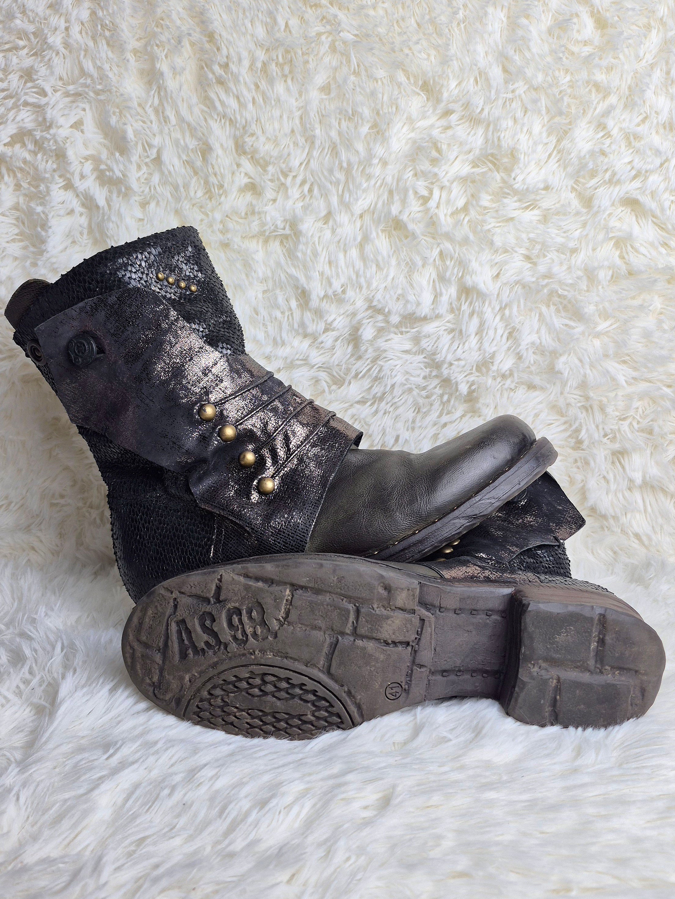A.S 98 Studded Leather Boots