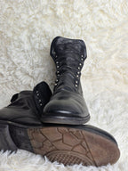 A.S 98 Leather Studded Flap Boots