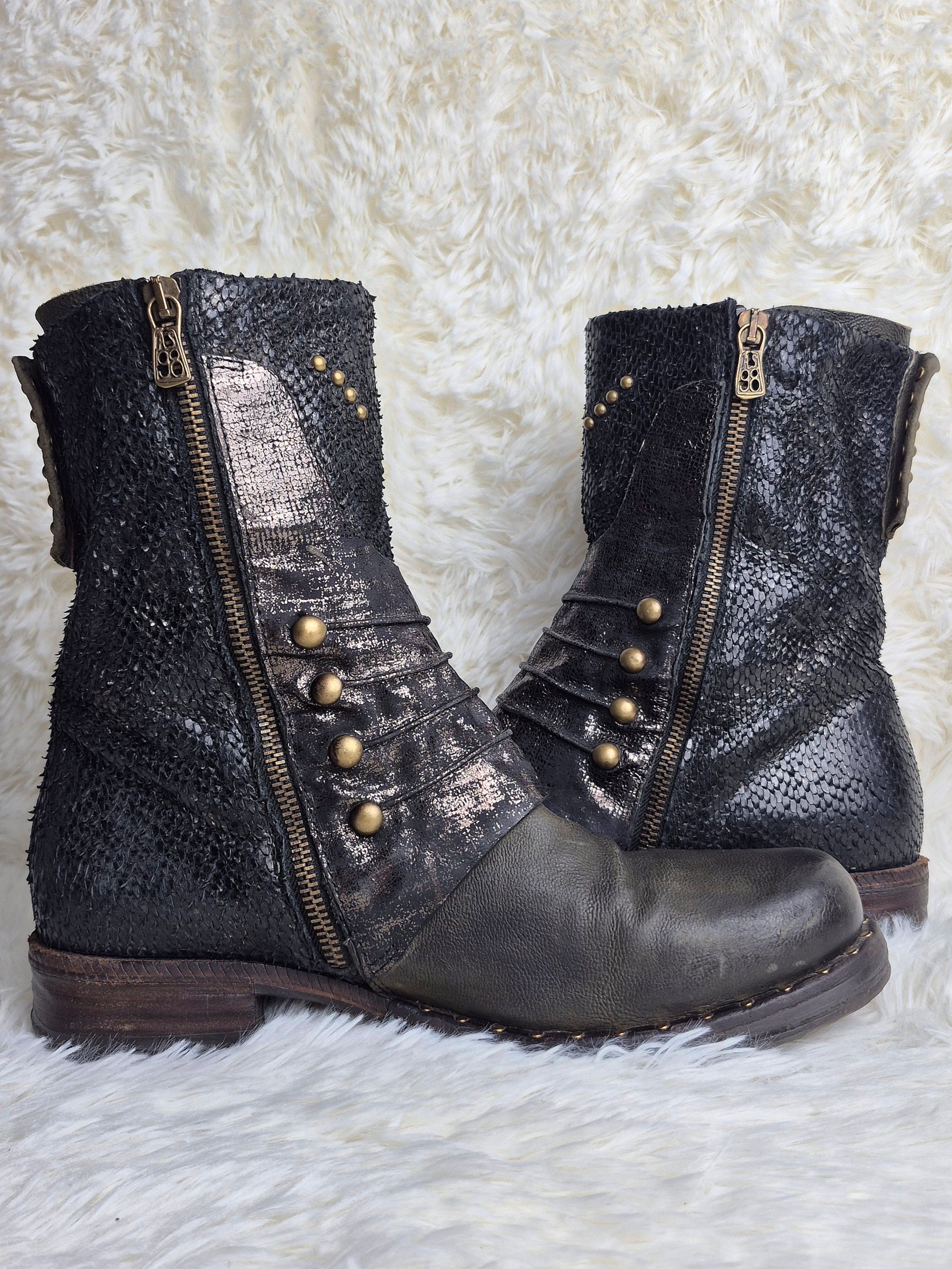 A.S 98 Studded Leather Boots