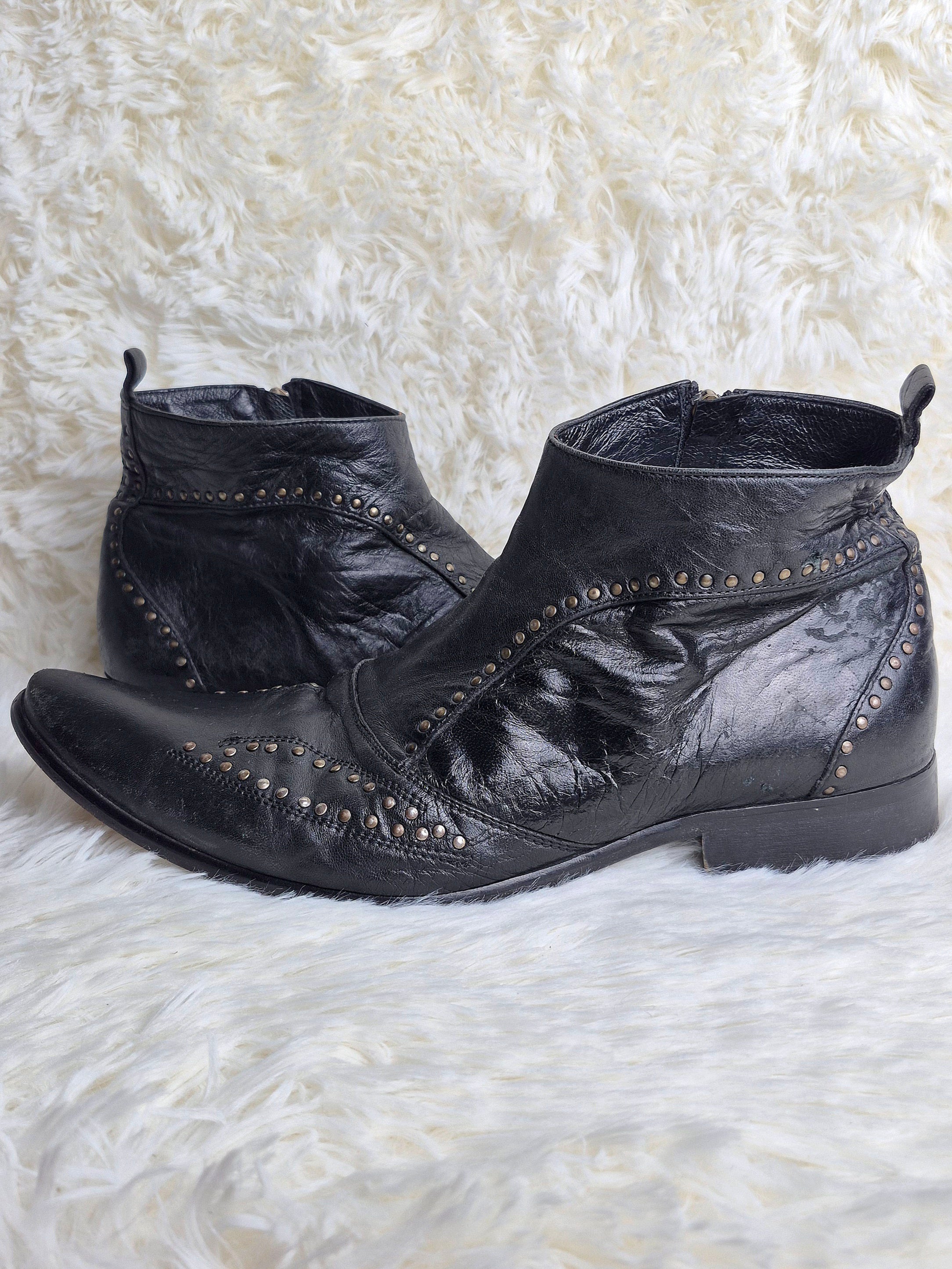 Roberto Cavalli Studded Leather Boots