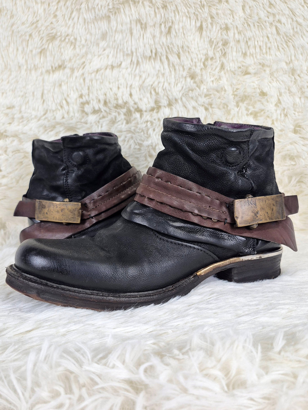 A.S.98 Buckled Cowboy Boots