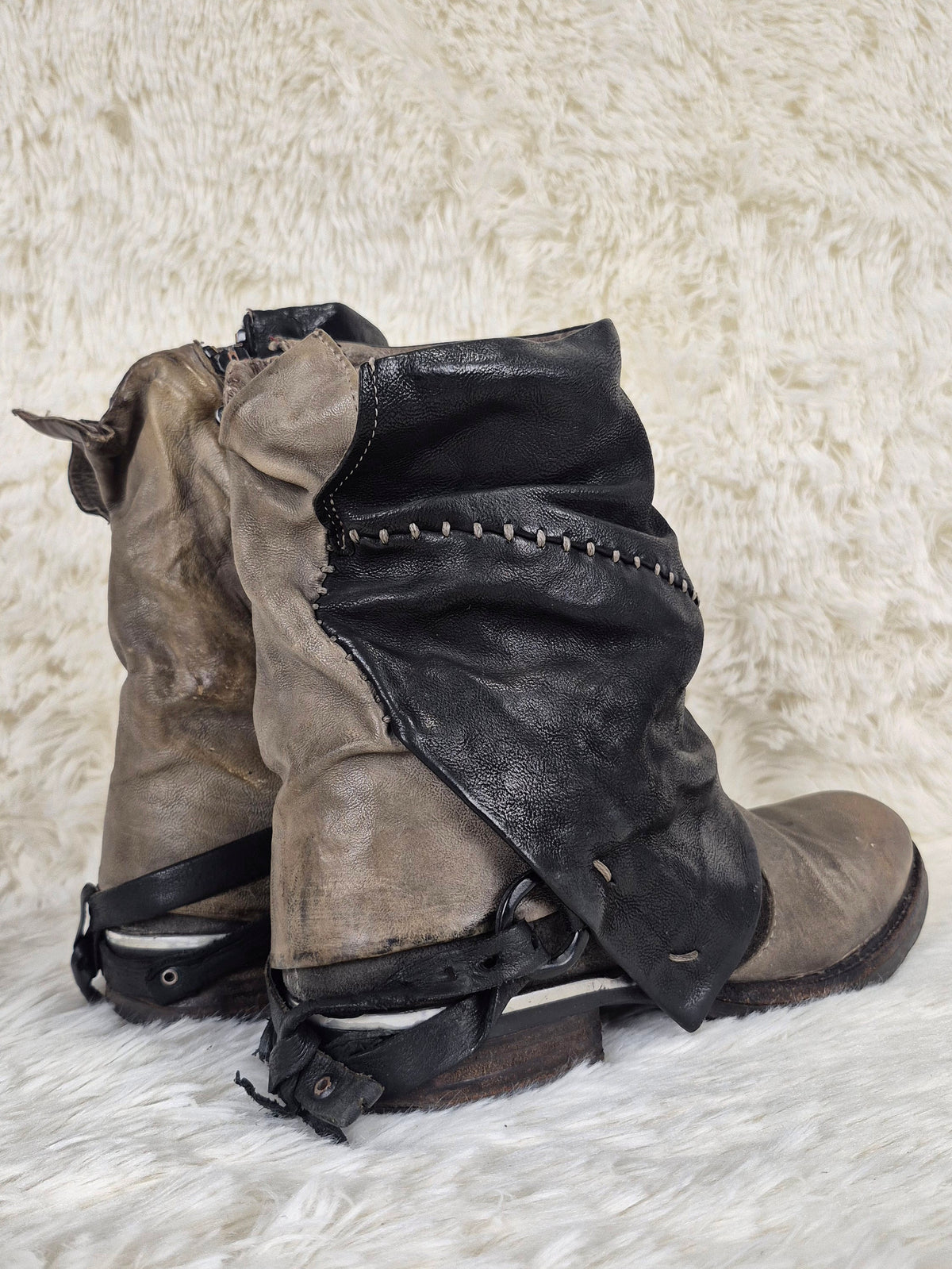 A.S.98 Hooded Leather Boots