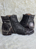 Italian Leather Patched Boots